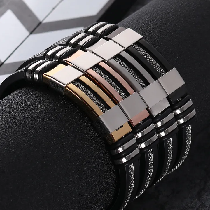 Wholesale%20New%20Style%20Silicone%20Stainless%20Steel%20Bracelet%20Popular%20Fashion%20Personality%20Mens%20Bracelet%20-%20Image%206