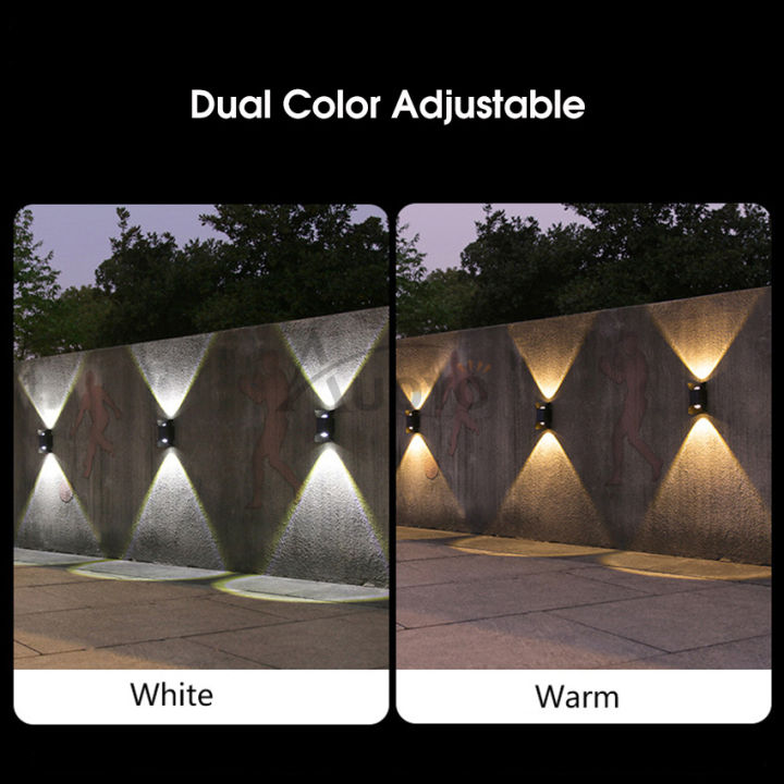 Auoyo%20%20Solar%20Outdoor%20Lighting%20Wall%20Light%C2%A0Solar%20Outdoor%20Waterproof%20Lamp%20Dual%20Head%20Up%20And%20Down%20Dual%20Color%20Luminescent%20High%20Brightness%20Wall%20%20Spotlights%20Door%20Signs%20And%20Wall%20Lights%20-%20Image%204