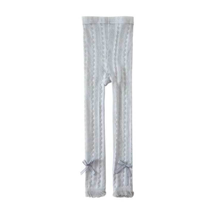 Girls'%20Leggings%20Summer%20Thin%20Mesh%20Cotton%20Children's%20Ninth%20Pantyhose%20Baby%20White%20Trousers%20Outer%20Wear%20Spring%20and%20Autumn%20-%20Image%205