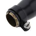 Black Universal Motorcycle Exhaust Pipe w/ Sliding Bracket Muffler Silencer. 