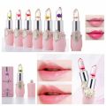 Crystal Jelly Lip Balm Lipstick Flower Temperature Color Changing Lip Gloss Transparent Long Lasting Lipstick Moisturizer Makeup. 