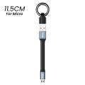 Mini Keychain Portable USB Data Cable for iPhone 3A Fast Charging Type C Micro USB C Short Cable Cord For Xiaomi Huawei Poco.