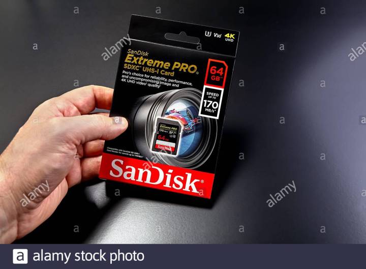 Sandisk 64gb এক্সট্রিম প্রো sdxc UHS-I কার্ড-c10, u3, v30, 4k uhd, sd কার্ড-SDSDXXY-064G-GN4IN