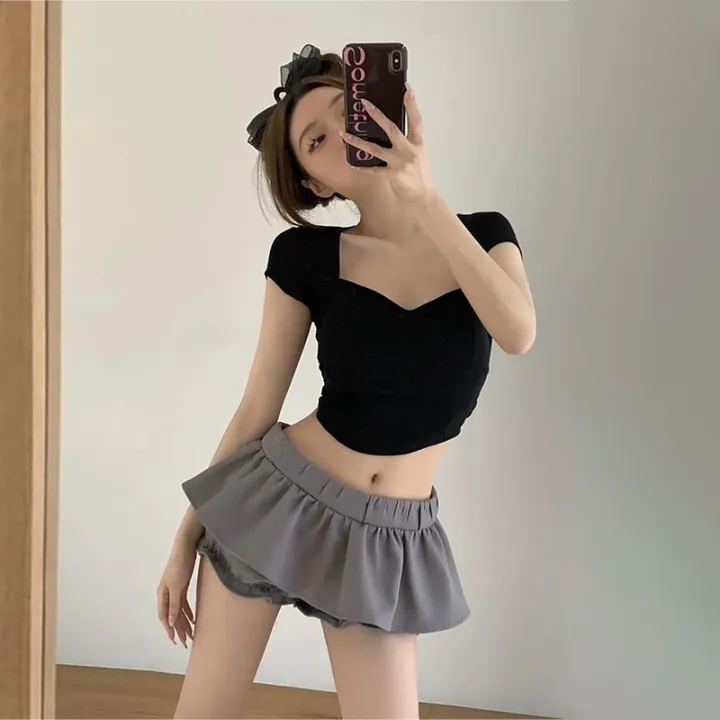 Summer%20Hottie%20Hollow%20Backless%20T-shirt%20Women%20Square%20Collar%20Short%20Sleeves%20%20Crop%20Top%20-%20Image%204
