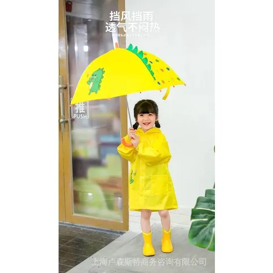 Girls'%20Rain%20Boots%20Suit%20Primary%20School%20Students%20Child%20Baby%20Boys%20Kindergarten%20Waterproof%20Rain%20Boots%20Dinosaur%20Poncho%20Raincoat%20Children%20-%20Image%208