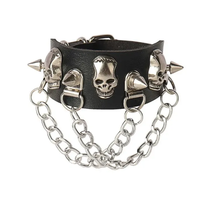 2022%20Skull%20Star%20Heart%20Punk%20Gothic%20Rock%20Three%20Row%20Metal%20Stud%20Spikes%20Rivet%20Pu%20Leather%20Wristband%20Bangle%20Wide%20Cuff%20Bracelet%20Sarcasmsm%20-%20Image%206
