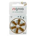 Signia Hearing Aid Battery Size 312, Pack of 6 Batteries.