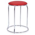 Modern SS Metal Round Stool/ Office Fixed Visitor Chair – Stackable Makeup Chair for Home, Bedroom, Dressing Table, Salon & Office, Stool Height: 18 Inch. 