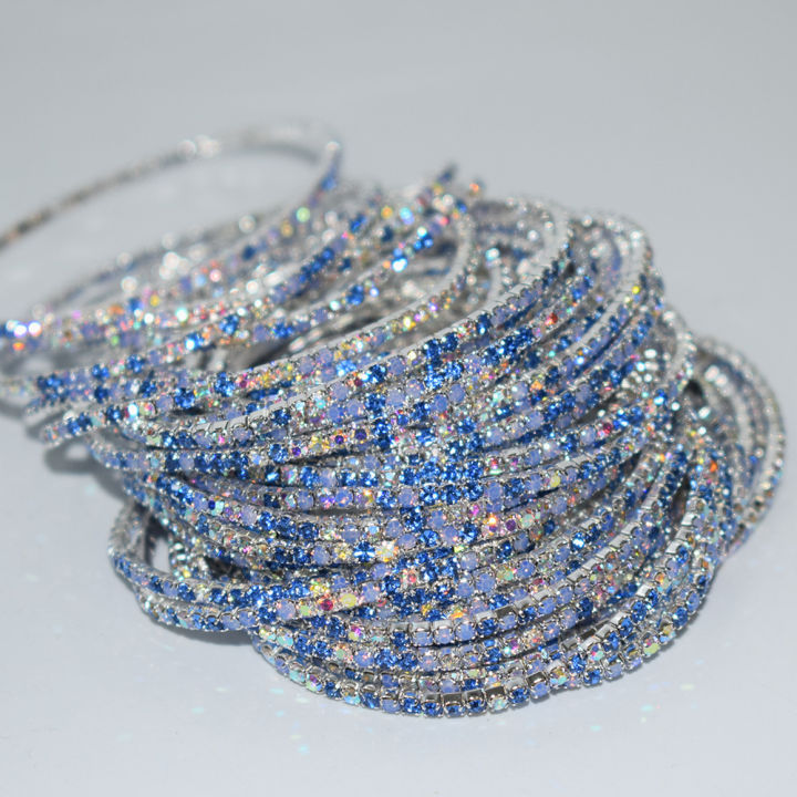 Hot Sale Dainty 2mm Elastic Rhinestone Bracelet Jewelry Sparkly Shiny Rhinestone Tennis Bracelets For Women