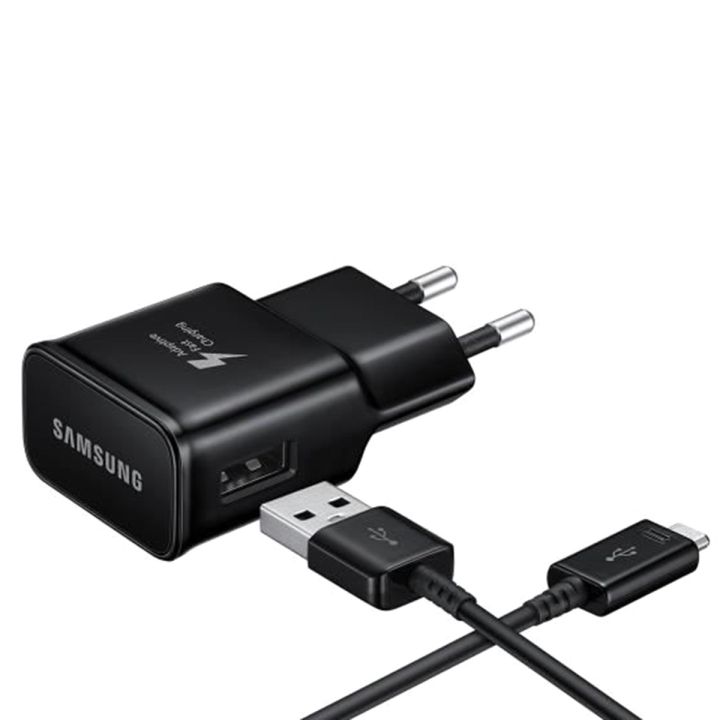 samsung FAST CHARGER with micro usb cable for all smartphone black 