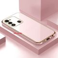 For Tecno Spark 8C Luxury 6D Plating Soft Casing Silicone Square Frame Phone Case Back Cover - Phone - Camera.