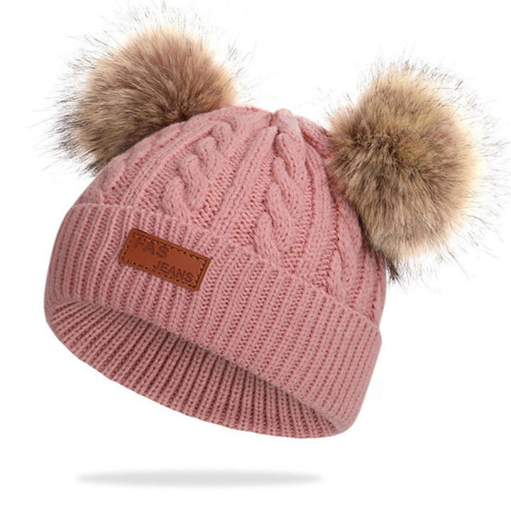 Women's%20Hat%20Winter%20Hats%20%20%20Pompom%20Wool%20Beanies%20Skullies%20Cap%20-%20Image%204