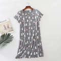 Knitted cute women's short sleeved pamas, summer style, oversized and fat added home pamas. 