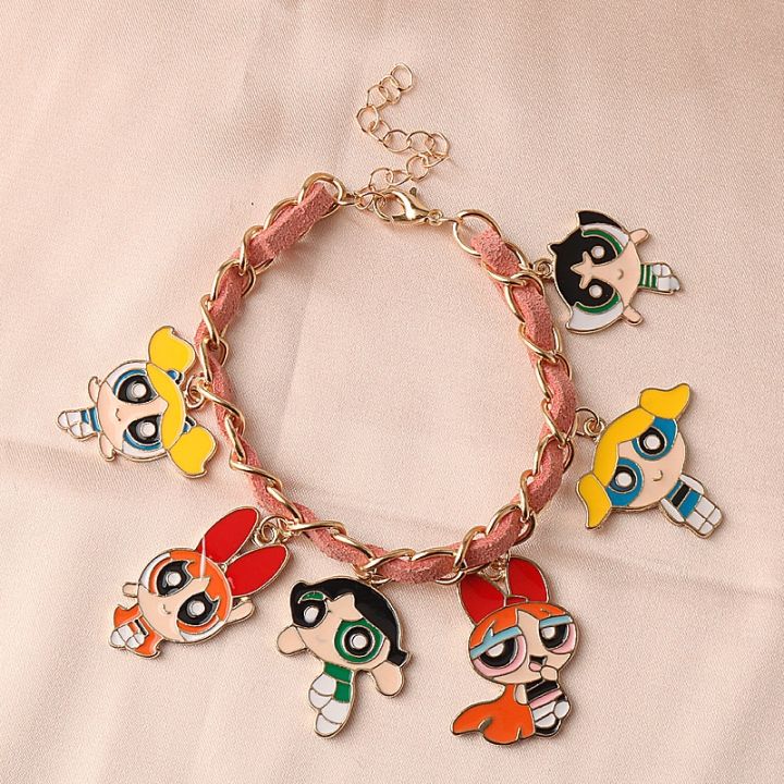 (New)%20anime%20Powerpuff%20Girls%20cute%20cartoon%20bracelet%20for%20women%20charm%20bangle%20bracelet%20kawaii%20cosplay%20jewelry%20accessories%20gift%20-%20Image%203