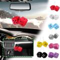 Long Hair Hot Stamping Dot Dice Plush Toy Cube Pendant Car Ornament Sieve Anime Car Decoration Accessories.
