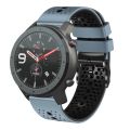(New) For Amazfit GTR 47mm 22mm Perforated Two-Color Silicone Watch Band.