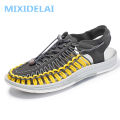 MIXIDELAI Summer Big Size 47 Men Sandals Fashion Handmade Weaving Design Breathable Casual Beach Shoes Outdoor Sandals For Men.