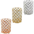 Nail art pen holder crystal glass storage box European and American desktop barrel fashion makeup brush round ornaments wholesale. 
