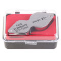 Pocket Jewelry Magnifier 10X 20X Magnifying Glass Lens Double Lens Folding Loupe. 