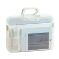 A4 Plastic File Folder with Lock Handle Portable Box File B. 