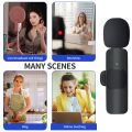 K8 Wireless Microphone Professional Lapel Lavalier Microphone Remove Noise For Type C Microphone. 
