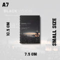 Notebook Black Vision Aesthetic Design Writing Journal Pad K788.