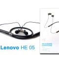 Lenovo HE05 Bluetooth 5.0 Wireless Earphones Magnetic Neckband. 