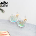 Colorful Resin Mermaid Rainbow Imitation Pearl Women Stud Earrings Gift. 