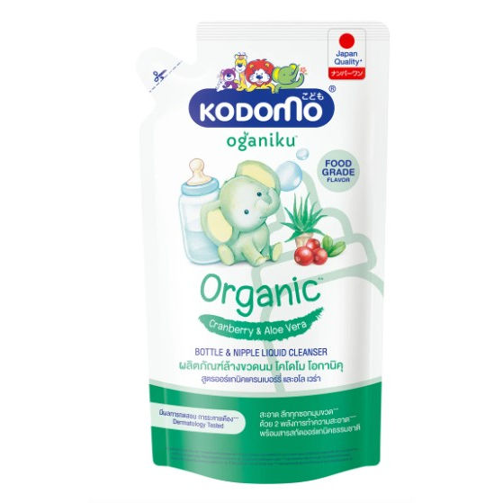 Kodomo Organic Cranberry & Aloe Vera Bottle & Nipple Liquid Cleanser 600ml