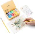 HIMI Gouache Paints Set 12 Colours 12 ml Metallic Gouache Paint Jelly Cup Design, Non Toxic Paint for Canvas and Paper, Art Supplies. 