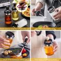 Glass Seasoning Tank Kitchen Clear Spice Bottles Pepper Spoon Seasoning Jars Oil Brush Honey Dispenser Food Storage Container. 