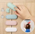 Kids Multifunctional Safety Locks Baby Anti-pinch Hand Cabinet Lock Double Lock Invisible Button Cabinet Door Lock Baby Protective Refrigerator Drawer.