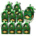 Eid Mubarak Boxes Elegant 2024 Edition 10Pcs Set Ramadan Gift Boxes Castle Design Decorative Candy Packaging for Celebrations Ramadan Decor Eid Gifts Islamic Events Party Favors.