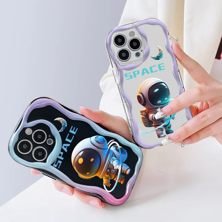 YYDS%20for%20Infinix%20Hot%2040%20Hot%2040%20Pro%20Back%20Cover%20Colorful%20Astronauts%20Case%20Cream%20Texture%20Wavy%20Edge%20Soft%20Silicone%20Mobile%20Cover%20-%20Image%207