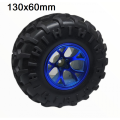 17mm HEX With 130mm WHEEL D130mm Robotics RUBBER Tier Wheel 130x60mm With 6mm Brass Copper Long 17mm Hex Shaft Coupling Robotic Wheels Tire For Arduino Smart Robot Car Wheel DIY.