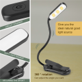Reading Light with 3 Colors, Book Light for Reading in Bed Rechargeable Reading Lights for Books Black 2Pcs.