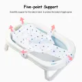 HelloKimi Baby Bath Net Bath Seats Foldable Bath Tub Pad Adjustable Comfortable Non-Slip Infant Safety Shower Pad Cushion Soft Bath Mat Bathtub Sit Up Mesh for Newborn. 