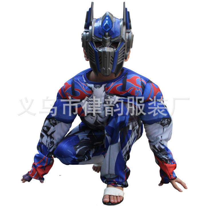 Optimus%20Prime%20RhubarbiBee%20Muscle%20Costume%20Children's%20HalloweencosplayTransformersMask%20Deformation%20-%20Image%205
