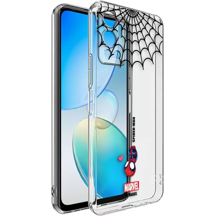 Clear%20Phone%20Case%20For%20Infinix%20NOTE%2010%2011%2012%2030%20SMART%204%205%206%207%20ZERO%20CAMON%2019%2020%20PRO%20Case%20Shell%20Cartoon%20Marvel%20Spider-Man%20Spider%20Web%20-%20Image%204