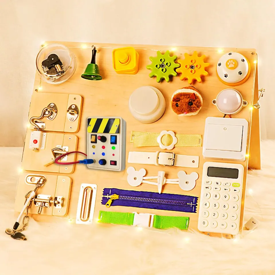 Baby Wooden Busy Board Sensory Toys Sensory Board Early