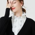 Alien Korean Stand Collar for Women Shirt Front Ties Detachable Collar Stand Dress Sweater False Collar Girls Fuax Cols Accessory. 