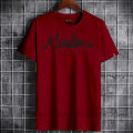 Muslim Design Ash Colour Jersey Fabric Half Sleeve T-shirt For Men's.