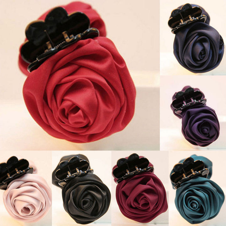 Rose%20Barrette%20Fashion%20Handmade%20Great%20Helpful%20Hair%20Well%20Good%20Girls%20Clips%20Claws%20Clamps%20-%20Image%202