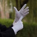 New Soft White Cotton Gloves Hand Moisturising Etiquette Formal Cotton Gloves Thin Black and White Gloves Driving Gloves. 