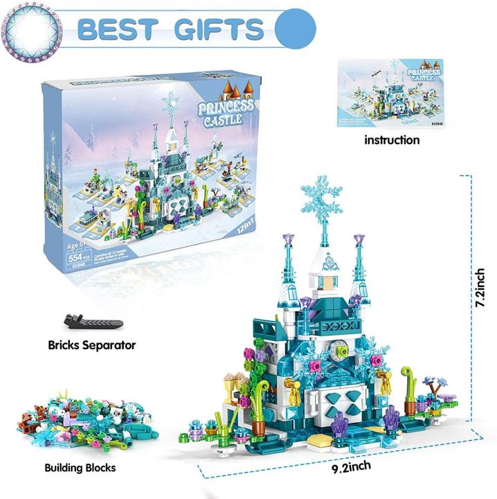 Princess Castle Building Blocks Bricks Movie Series House Toys For