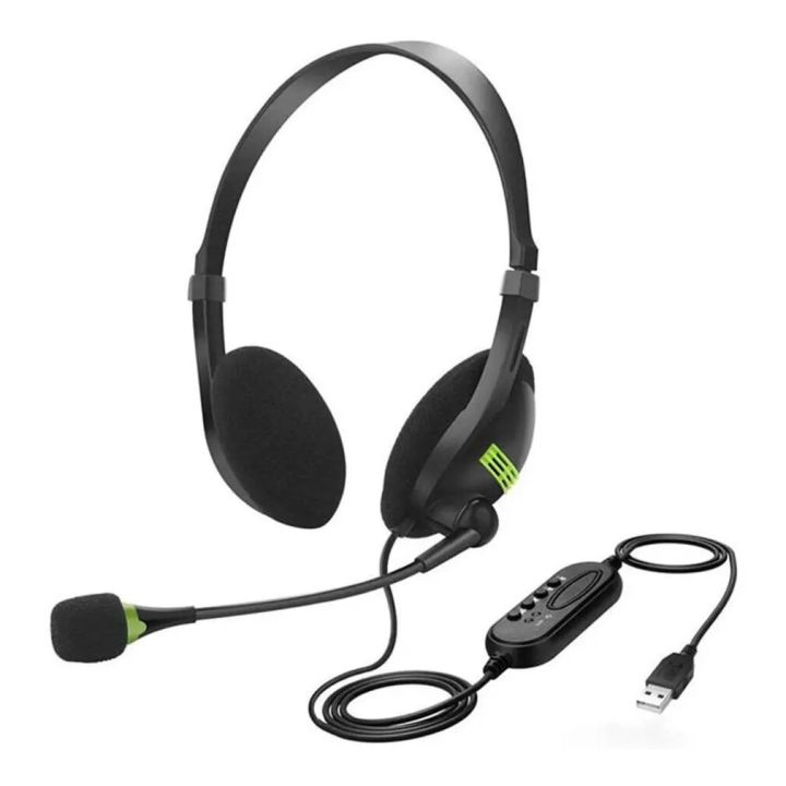 3.5mm Noise Cancelling Wired Headphones Microphone Universal USB Headset With Microphone For PC /Laptop/Computer Headset