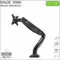 Kaloc DS90 Single Arm Monitor/TV Desktop Mount Stand With Cable Management System. 