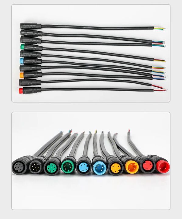 5/20/100%20PCS%20M6%20M8%20Julet%20Sensor%20Waterproof%20Electric%20Bicycle%20Butt%20Joint%20Plug%20Male%20Female%20Ebike%20Display%20Cable%20Connector%20Wire%2020cm%20-%20Image%202