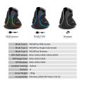 Delux M618 PLUS Ergonomics Vertical Gaming Mouse 6 Buttons 4000 DPI RGB Wired/Wireless Right Hand Mice For PC Laptop Computer. 