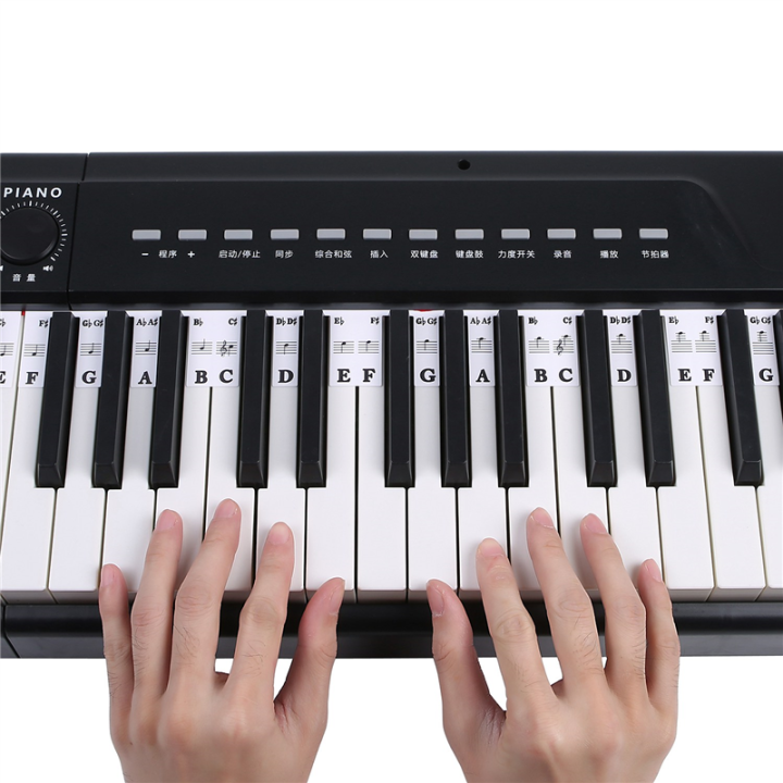 1%20Piece%20Removable%20Piano%20Keyboard%20Stickers%20Stave%20Notation%20Note%20Strip%20Stickers%20for%20Beginners%20Students%2061%20Key%20-%20Image%206